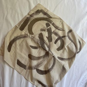 Plant dyed bandana// natural cotton// scarf// natural dyes // hand dyed // tie dye// organic cotton