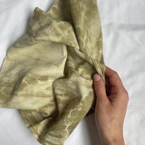 Plant dyed bandana// natural cotton// scarf// natural dyes // hand dyed // tie dye// organic cotton