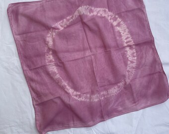 Plant dyed bandana// natural cotton// scarf// natural dyes // hand dyed // tie dye// organic cotton