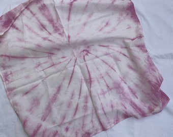 Plant dyed bandana// natural cotton// scarf// natural dyes // hand dyed // tie dye// organic cotton