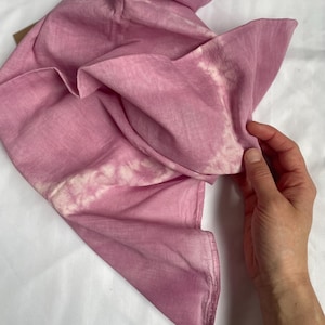 Plant dyed bandana// natural cotton// scarf// natural dyes // hand dyed // tie dye// organic cotton