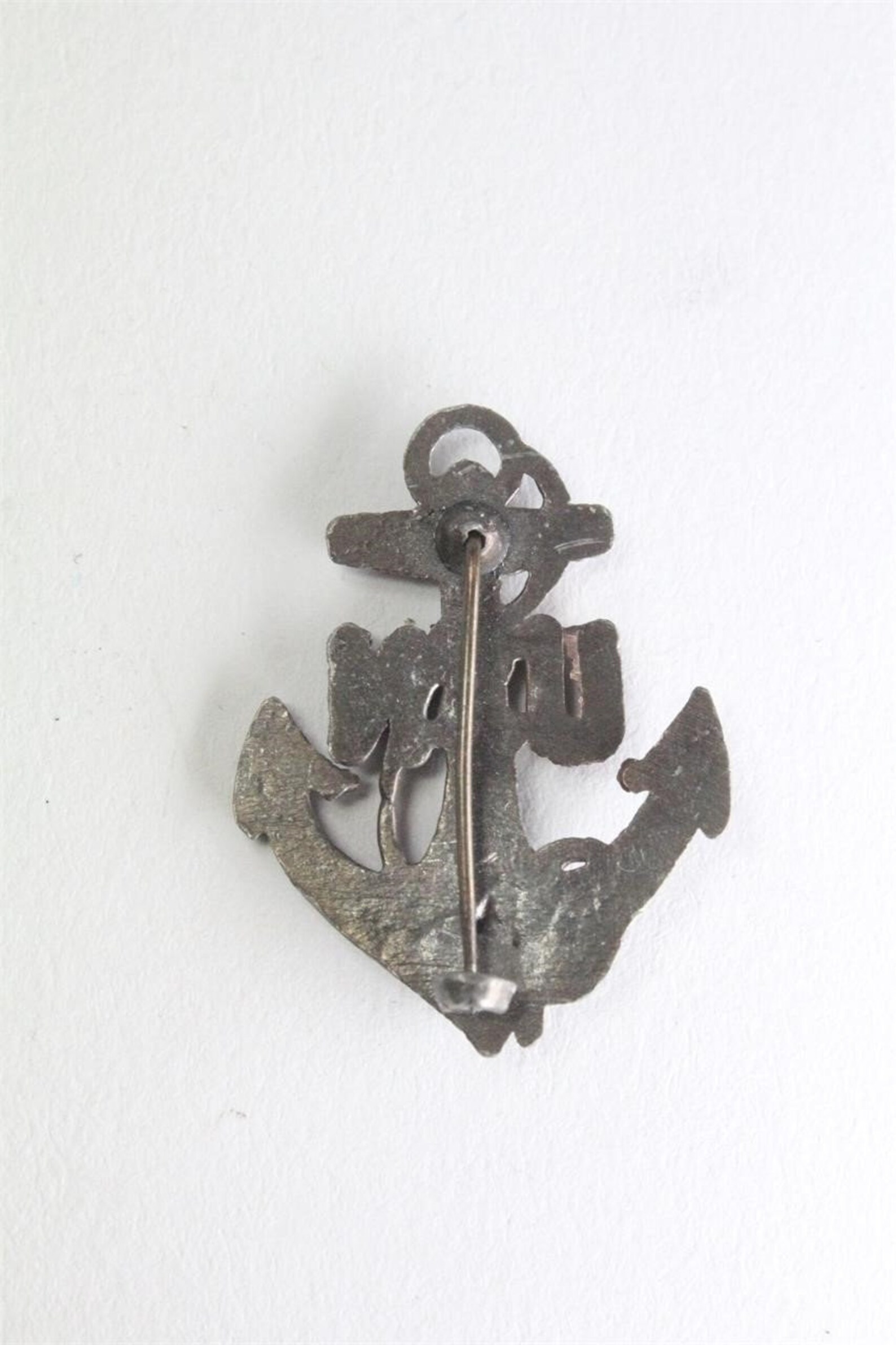 Antique Enamel USN Navy Anchor Pin Etsy
