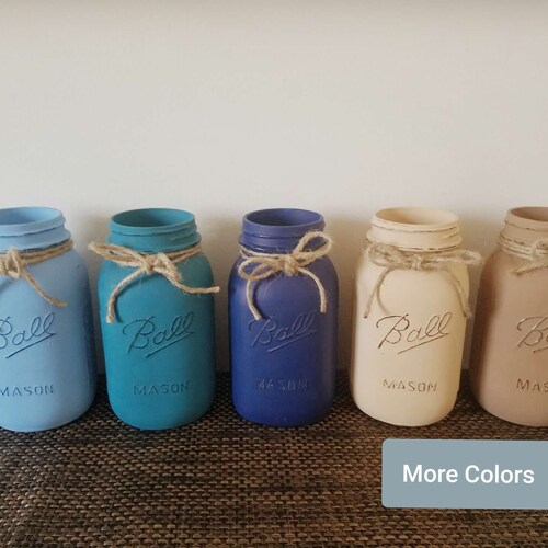 Painted Mason Jars Bulk Mason Jars Distressed Mason Jars Etsy