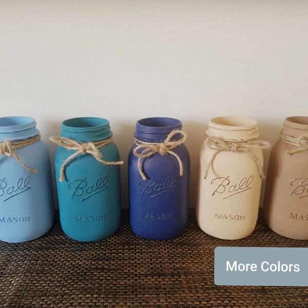 Painted Mason Jars Etsy