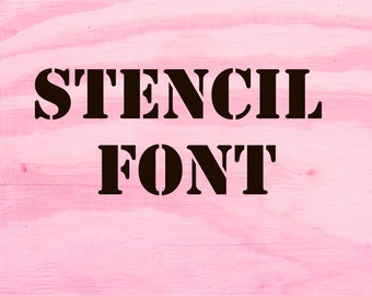 Stencil Font Svg Etsy