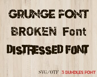 Distressed font svg Distressed alphabet letters svg Grunge alphabet letters svg Cricut Distressed Grunge font svg Retro distressed font #1