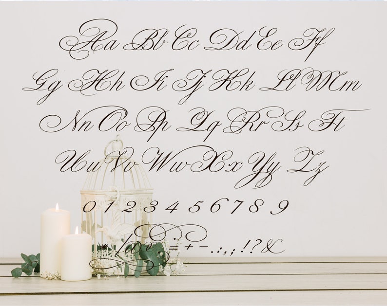 Download Font Bundle Cricut Fonts Script Font svg Wedding Font | Etsy