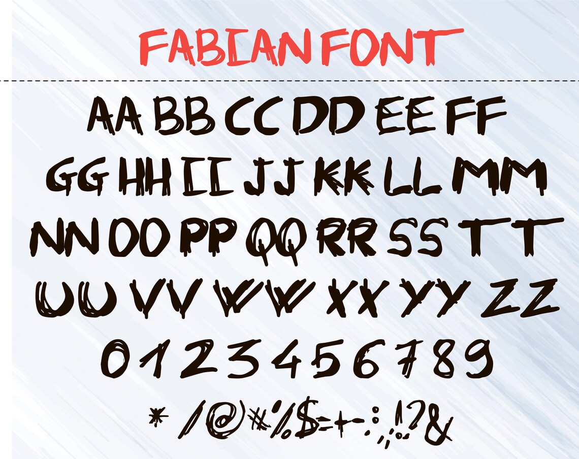 Brush font svg fonts Craft font Paint Fonts for Cricut Font Etsy