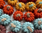 Mini Pumpkins, Fall Theme, Knit Pumpkin, Autumn Ornaments, Halloween Decor, Faux Pumpkins