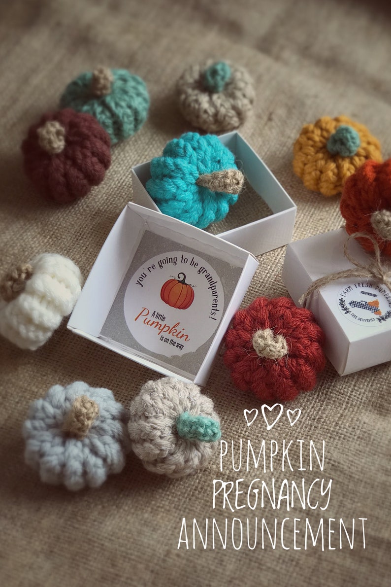 PREGNANCY REVEAL BOX, Little Pumpkin Pregnancy Announce, You're Going To Be Grandparents, Halloween Reveal, Fall Baby Keepsake image 9