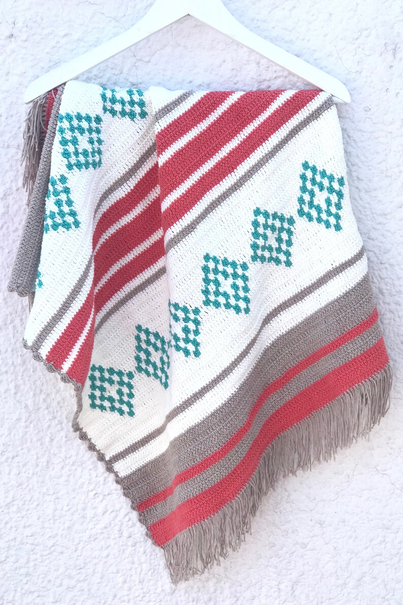 Native American Baby Blanket Aztec Blanket Crochet Crib Etsy