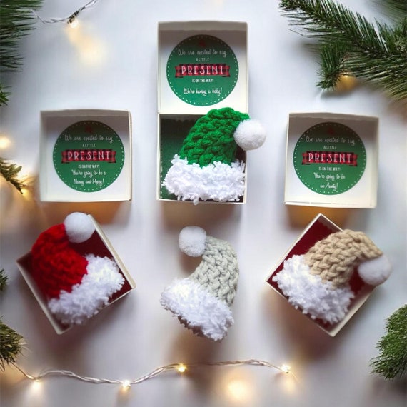 XMAS REVEAL BOX, Personalized Christmas Pregnancy Announcement, Holiday Pregnancy, Festive Baby Reveal, Reveal Gift To Family