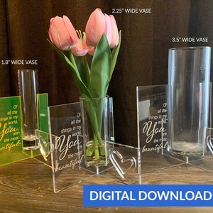 Rectangle Vase Display (3 Sizes) - Ai, SVG, PDF, DXF - Digital Download