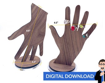 Hand Schmuck Display - Ai, SVG, PDF, DXF - Digital Download