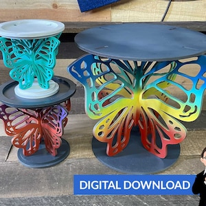 Butterfly Stands- Ai + Pdf + Svg + Dxf - Instant Download (No Physical Items Included)