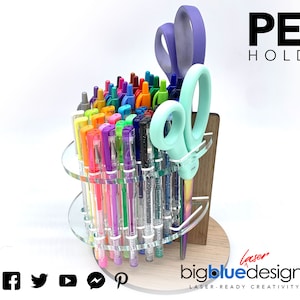 Pen Holder - Svg Laser-Ready Cut Files - INSTANT DOWNLOAD