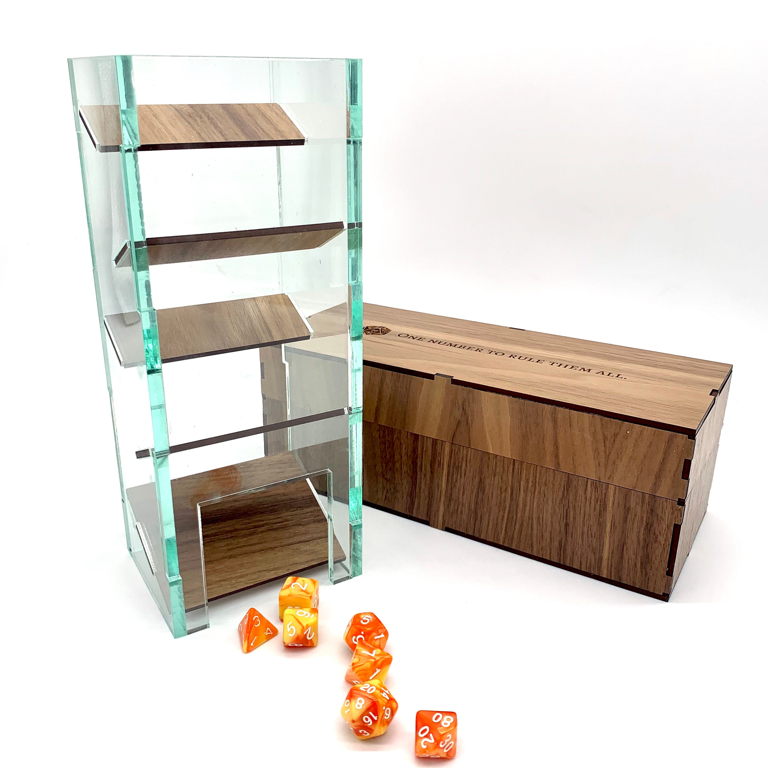 Dice Tower with Case - 2 Material Thickness Options - Svg Laser-Ready Cut Files - INSTANT DOWNLOAD