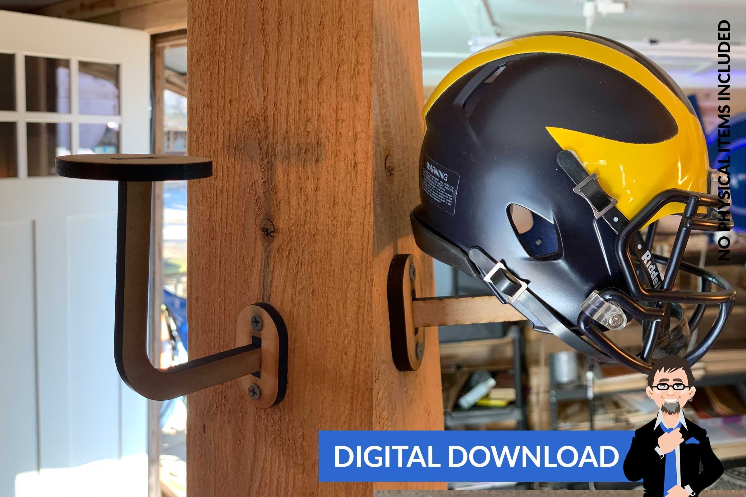 Mini Football Helmet Wall Hook Ai SVG PDF DXF Digital Etsy