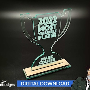 Trophy Award with Layered Base - Ai, Svg, Pdf Cut File - Instant Download - No Physical Items Included