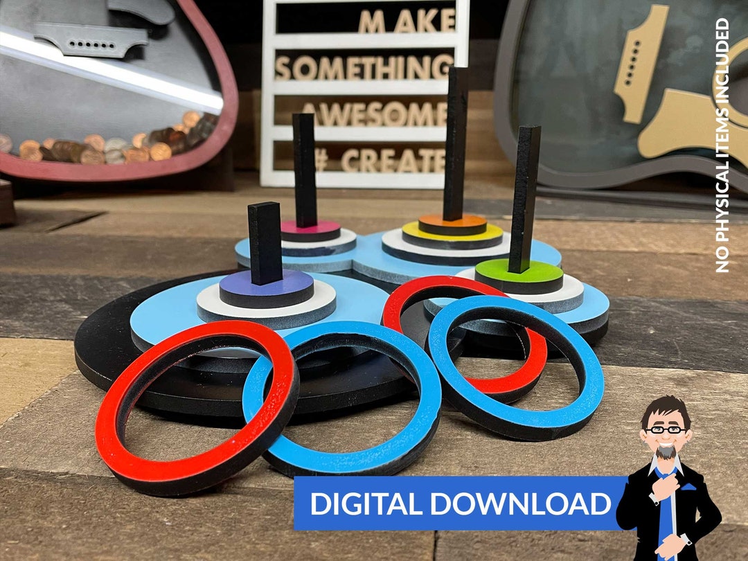 Ring Toss Game - Ai + Pdf + Svg + Dxf - Instant Download (no Physical ...