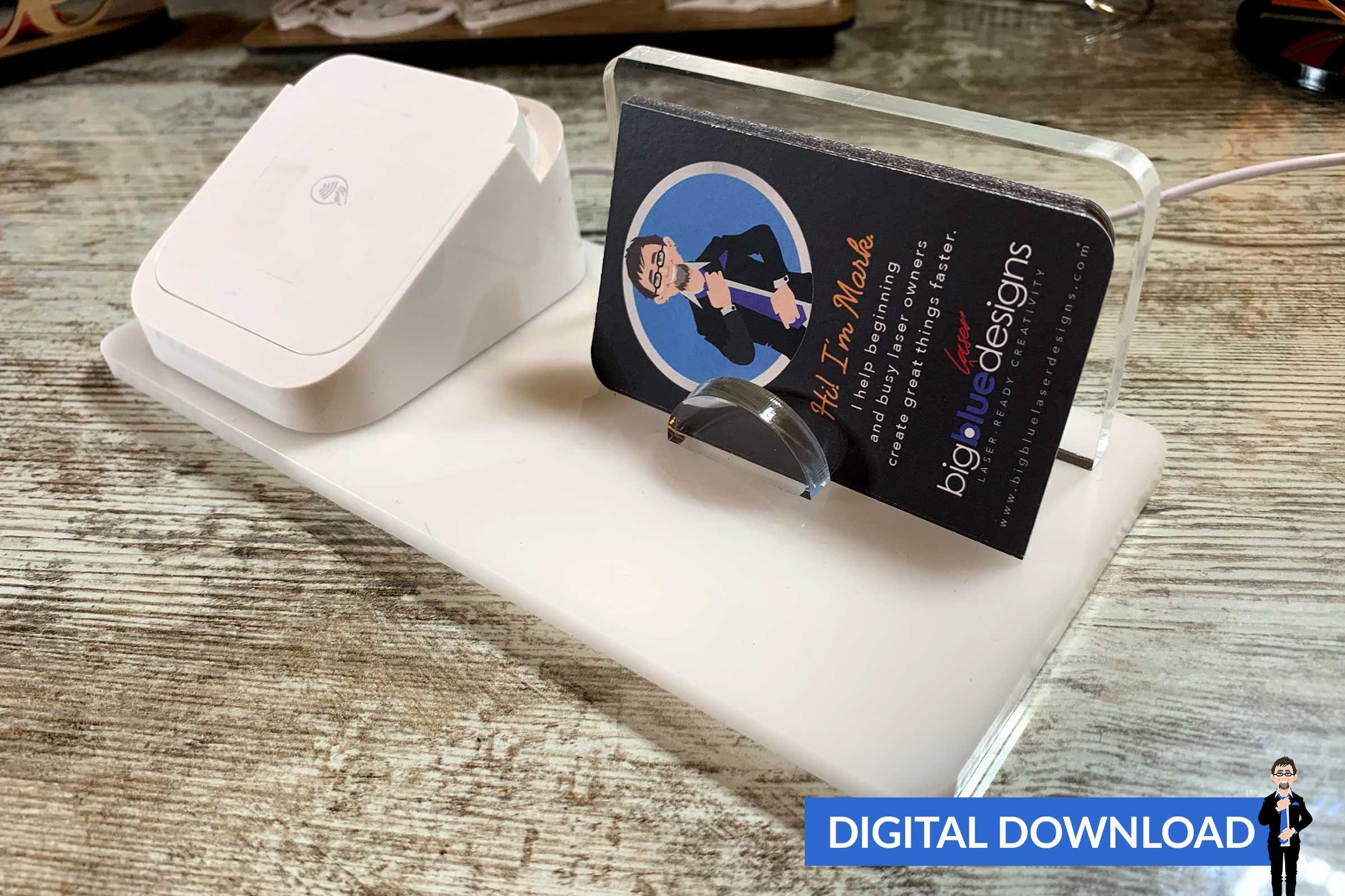 Business Card Square Card Reader Holder Square Dock Holder Etsy