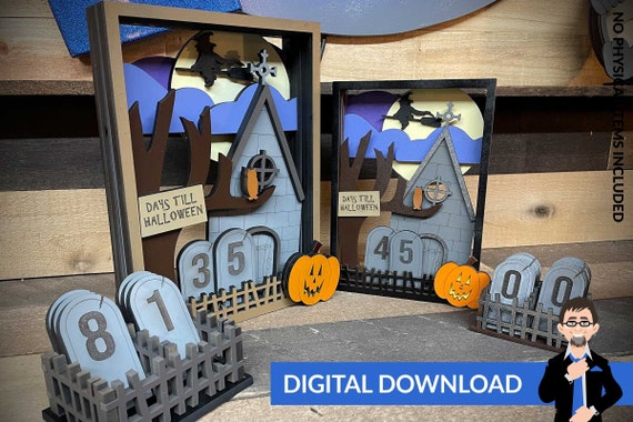 Halloween Countdown - Ai + Pdf + Svg + Dxf - Instant Download (No Physical Items Included)