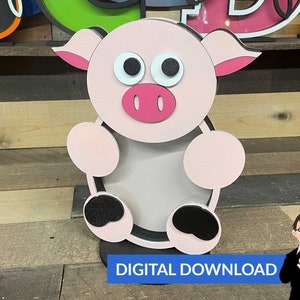 Baby Piggy Bank - Ai + Pdf + Svg + Dxf - Instant Download (No Physical Items Included)