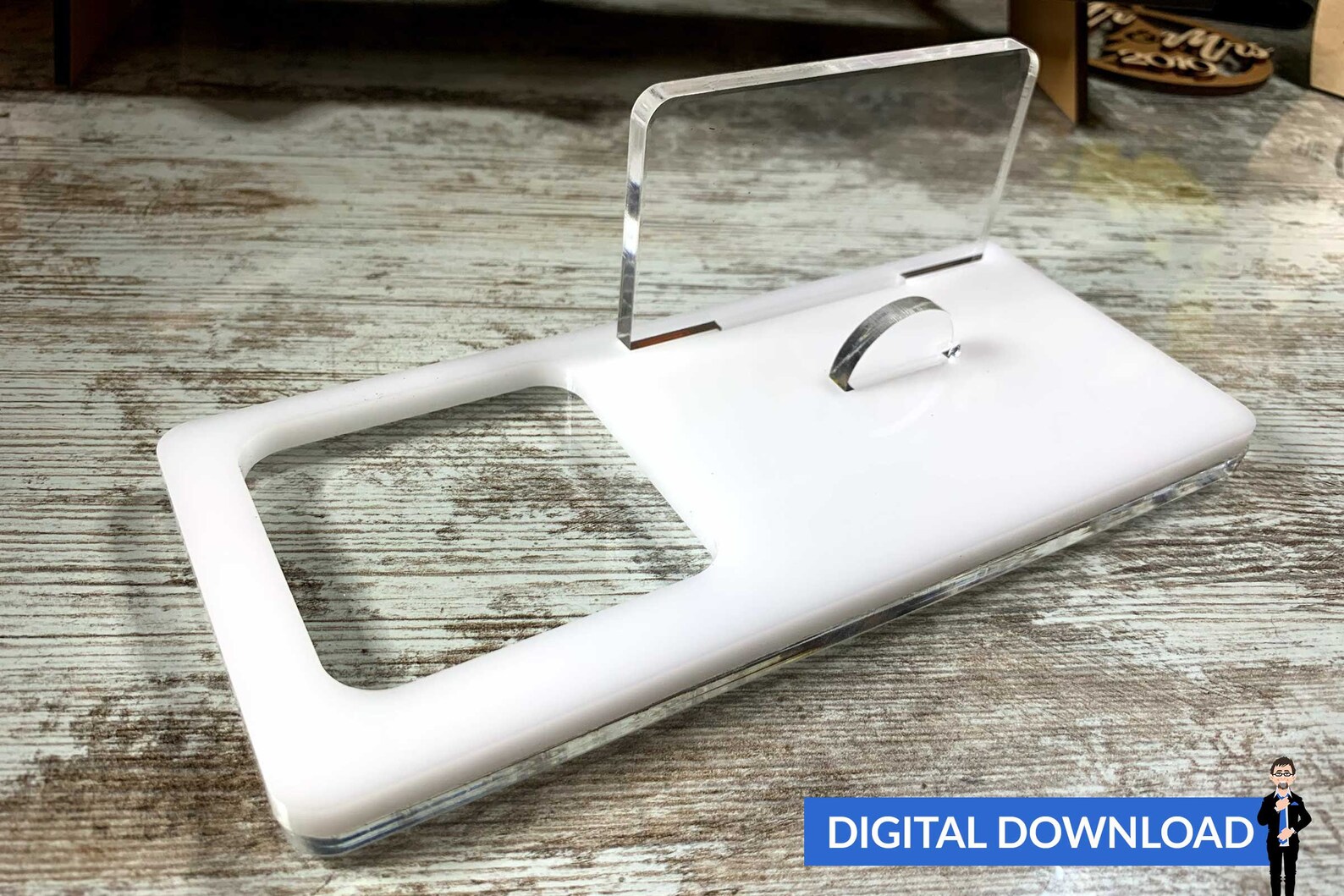 Business Card Square Card Reader Holder Square Dock Holder Etsy