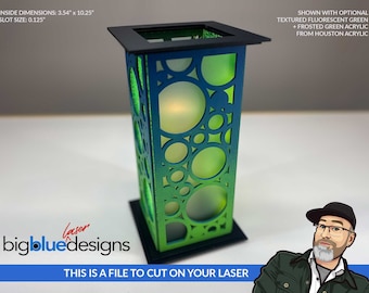 Tall Lantern (Circles) - Ai, Svg, Pdf, Dxf Formats - No Physical Items Included - Download Files to Cut on Your Laser