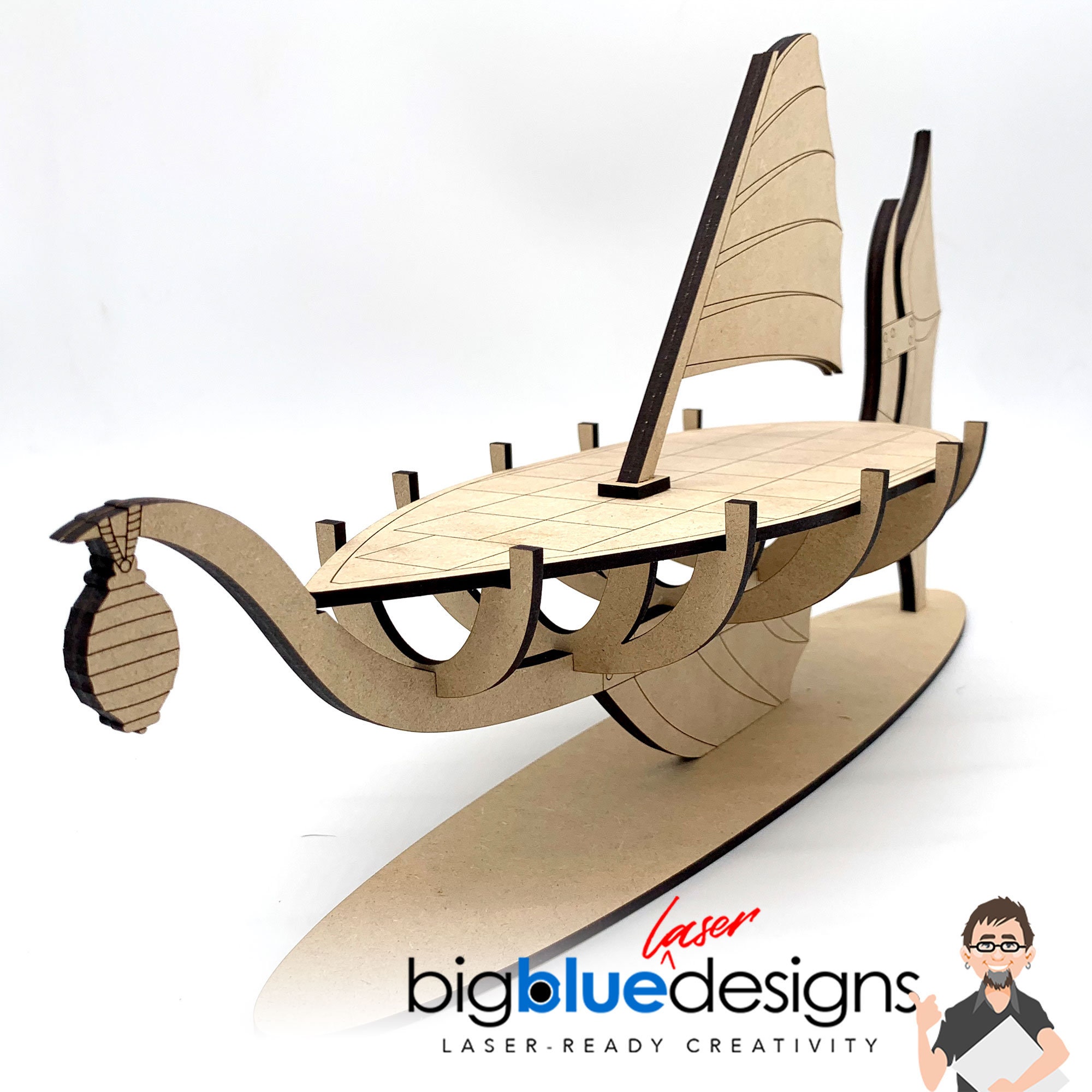 Dungeons and Dragons Table Top Gaming Airship - Svg+PDF Laser-Ready Cut Files - INSTANT DOWNLOAD