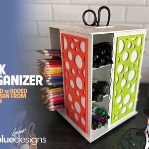 Desk Organizer - Ai, Svg, Pdf, Dxf Formats - No Physical Items Included - Download Files to Cut on Your Laser
