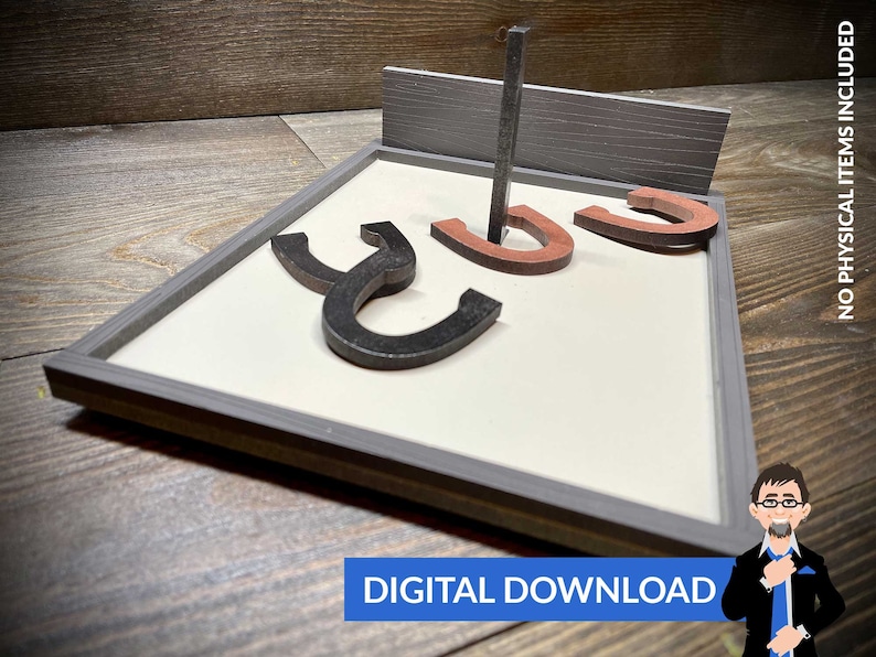 Horseshoes Tabletop Game Ai Pdf Svg Dxf Instant Etsy