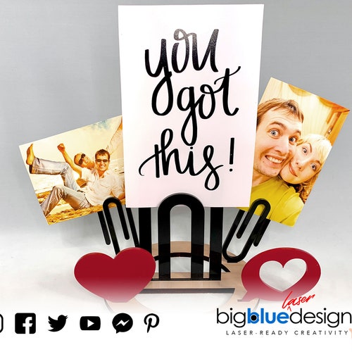 Wall Paper Clip Photo Holder SVG Laser Cut File INSTANT Etsy