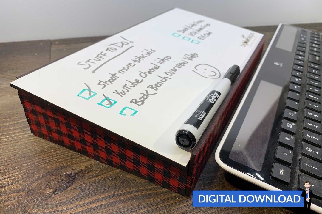 Dry Erase Keyboard Notes Storage Buddy Ai, Svg, Pdf, Dxf Laserready