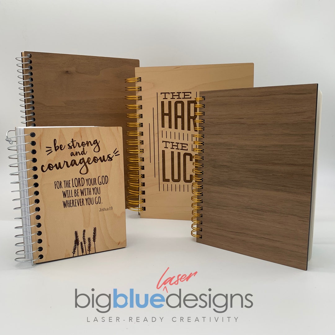 Spiral Notebook Cover Templates 4 SVGPDF Laser Cut File Instant