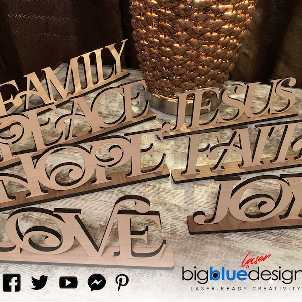 Laser Cut Words Etsy