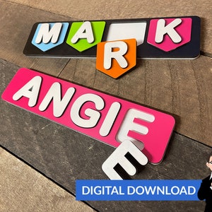 Name Puzzle Designs - Ai + SVG + PDF + DXF - Digital Download File (No Physical Items Included)