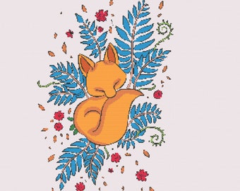 Fox Cross Stitch Pattern | Cute Cross Stitch | PDF | Digital download