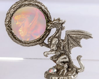 Collectible Pewter Dragon with Hologram. 1991 Yahke