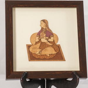 Vintage Bombay Company Indian Themed Carved Wood Collage Piece