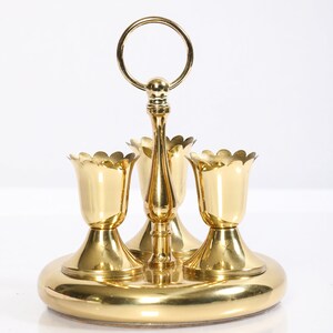 Vintage, einzigartiger Kerzenhalter aus Messing mit Griff