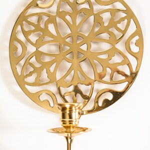 Beautiful, Vintage Brass Candle Wall Sconce