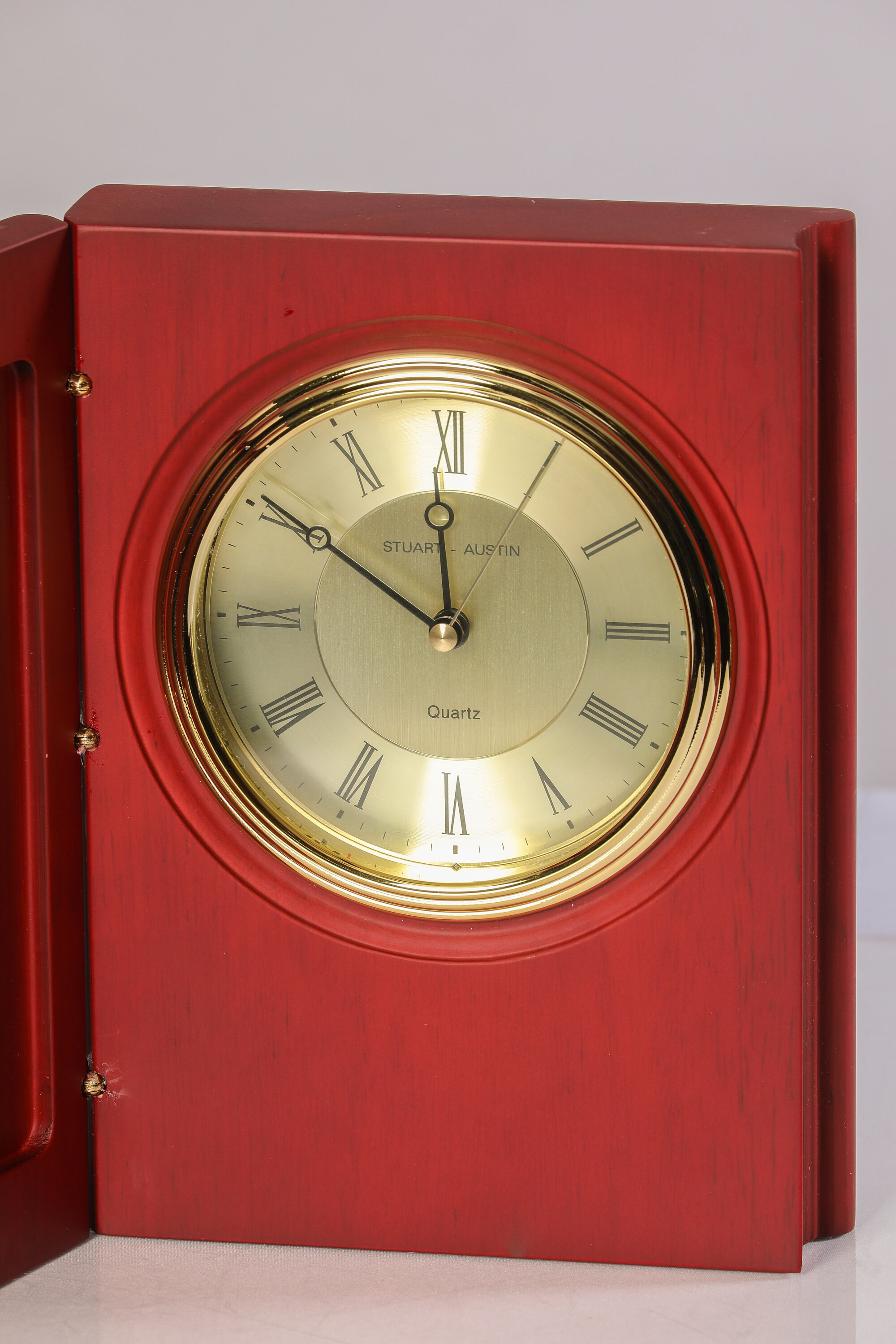 Vintage Stuartaustin Quartz Wooden Book Clock. Etsy