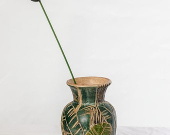 Palm Vase with Wooden Tulip Included