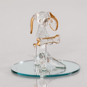 Mini Dachshund Glass Statue