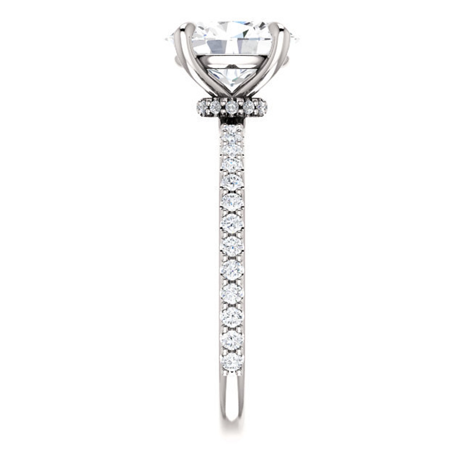 2 Carat Hidden Halo Engagement Ring