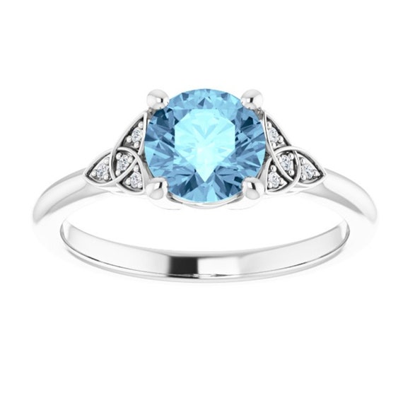 Aquamarine celtic best sale ring