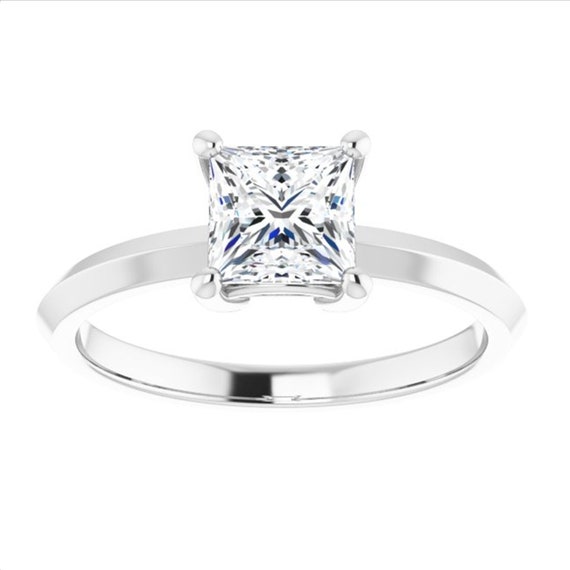 Square white sapphire ring deals