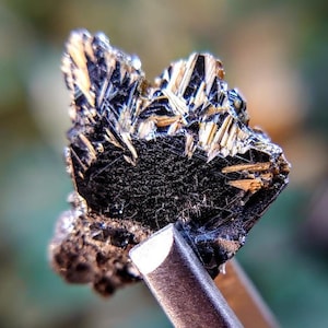 15.80ct Hematite Crystal with Exposed Golden Rutile from Novo Horizonte, Bahia, Brazil / Thumbnail Size / Collection / Whaaaaaat?!