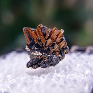 6.55ct Hematite Blade with Exposed Golden Rutile from Novo Horizonte, Bahia, Brazil / Thumbnail Size / Collection / Whaaaaaat?!